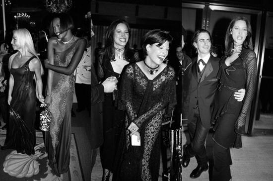 圖中從左至右：Naomi Campbell、Linda Evangelista和Christy Turlington